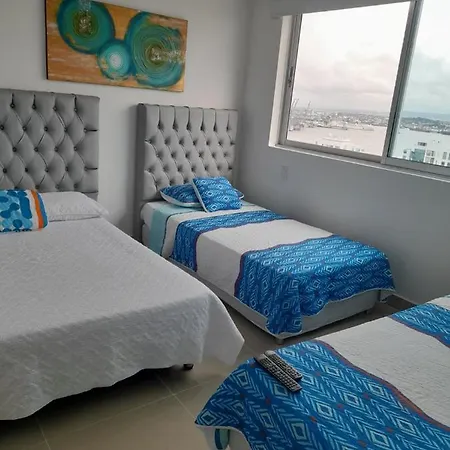 2p1-al4 Apartamento De 2 Alcobas Frente Al Mar Con Aire Acondicionado Y Wifi Apartamento