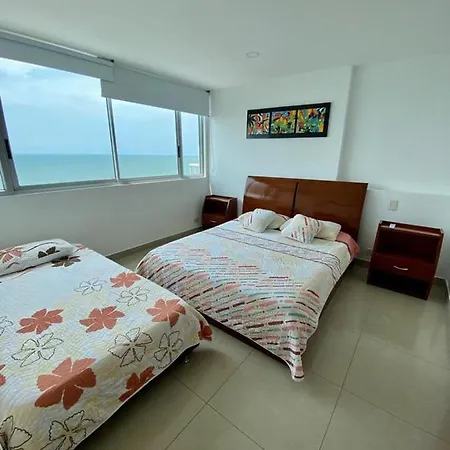 2p1-al4 Apartamento De 2 Alcobas Frente Al Mar Con Aire Acondicionado Y Wifi Apartamento *