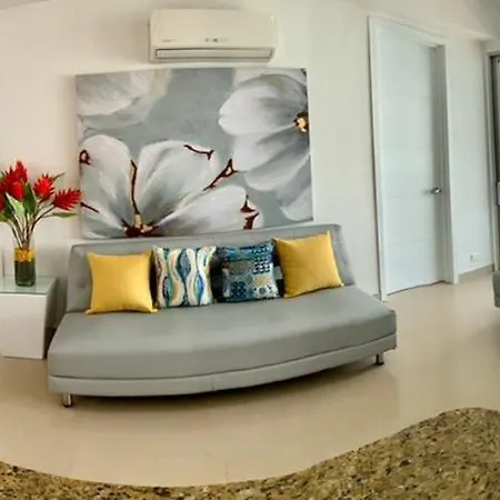 Apartamento 2p1-al4 Apartamento De 2 Alcobas Frente Al Mar Con Aire Acondicionado Y Wifi Cartagena