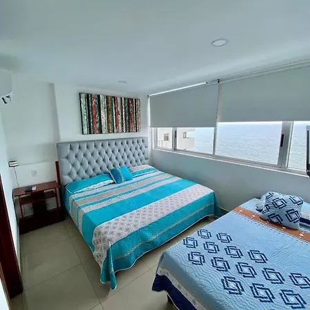 Apartamento 2p1-al4 Apartamento De 2 Alcobas Frente Al Mar Con Aire Acondicionado Y Wifi *
